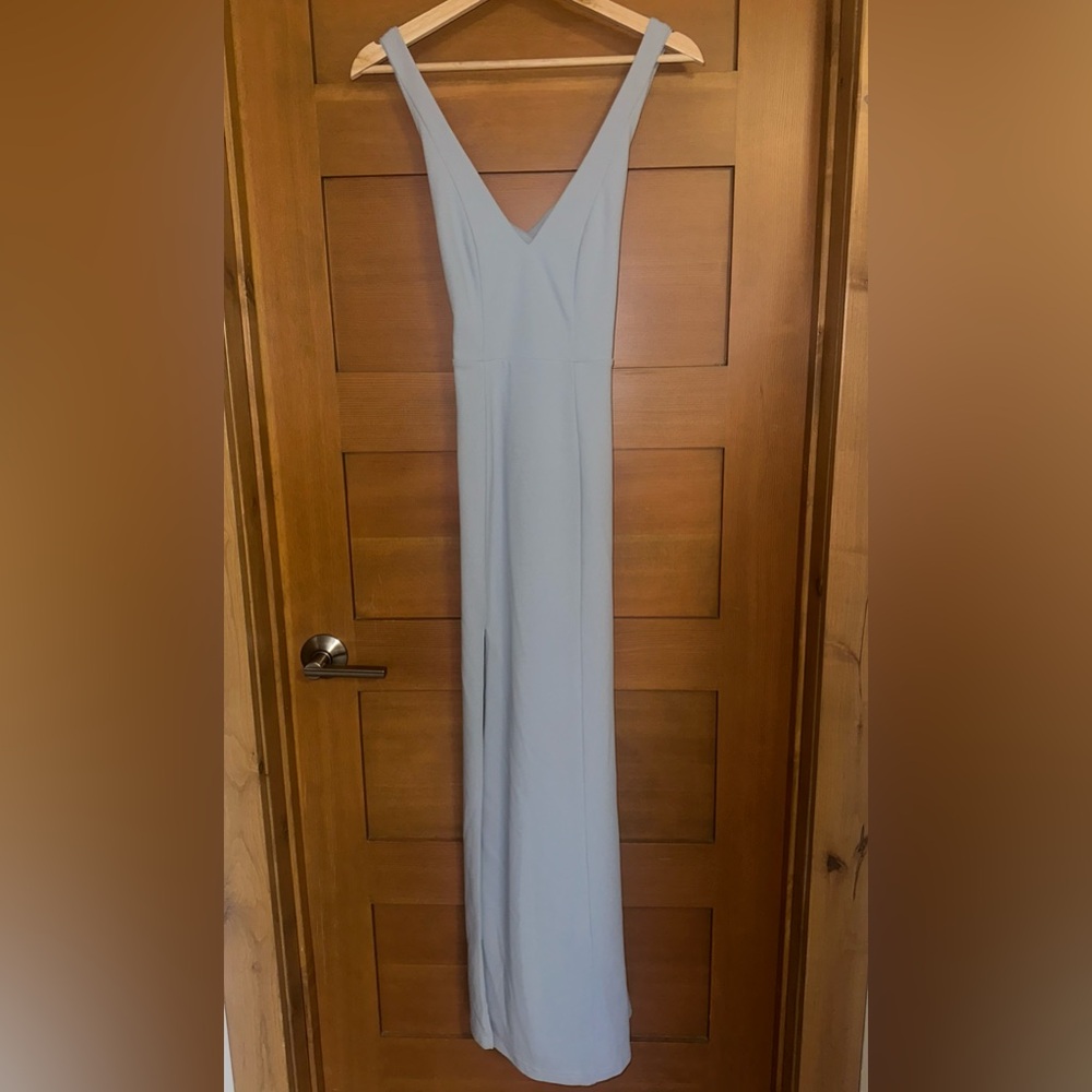 Show me your mumu maxi dress stretch- steel  blue
